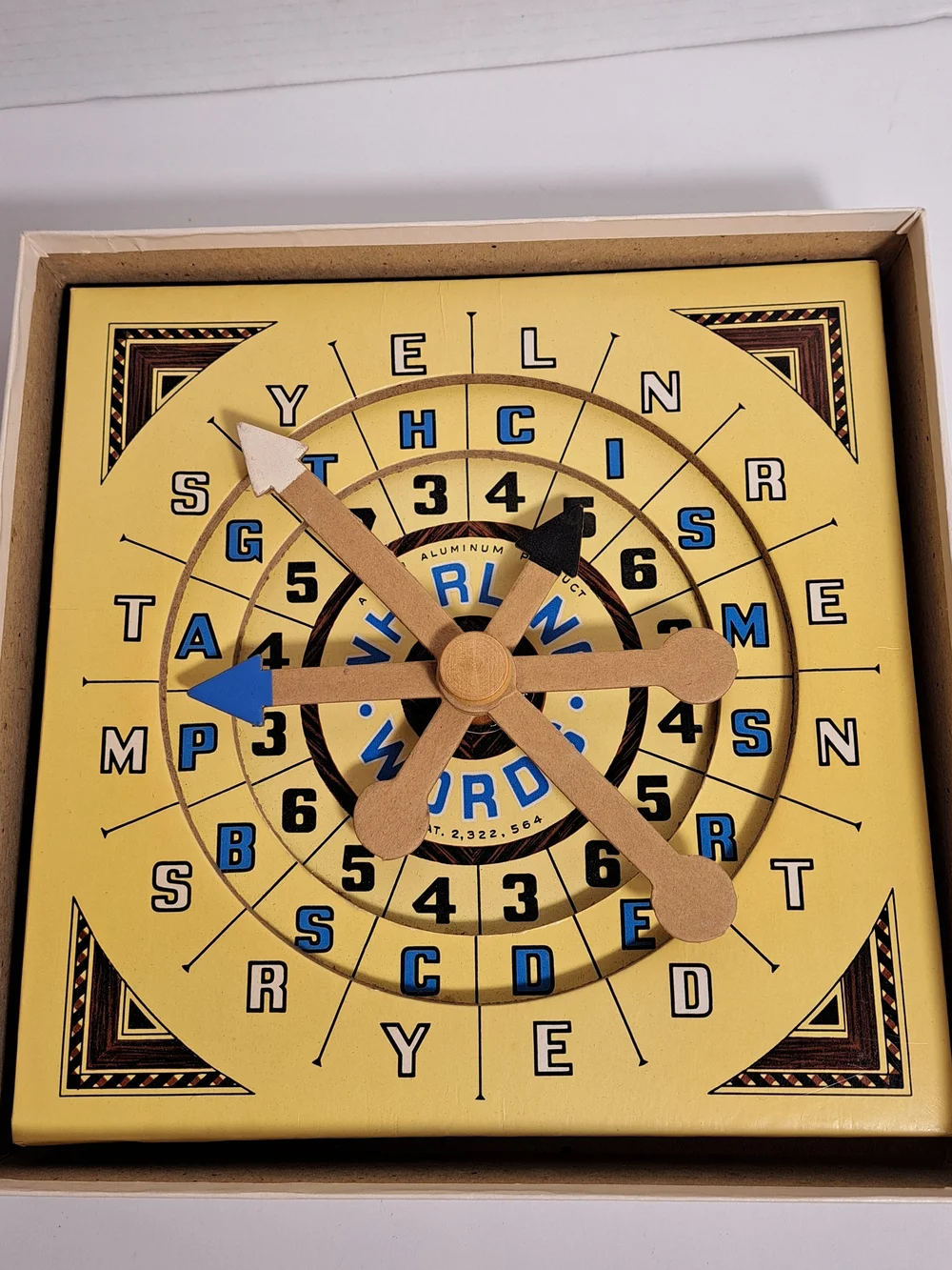Vintage 1942 Whirling Words Board Game. Missing Word/List Cards & Instructions
